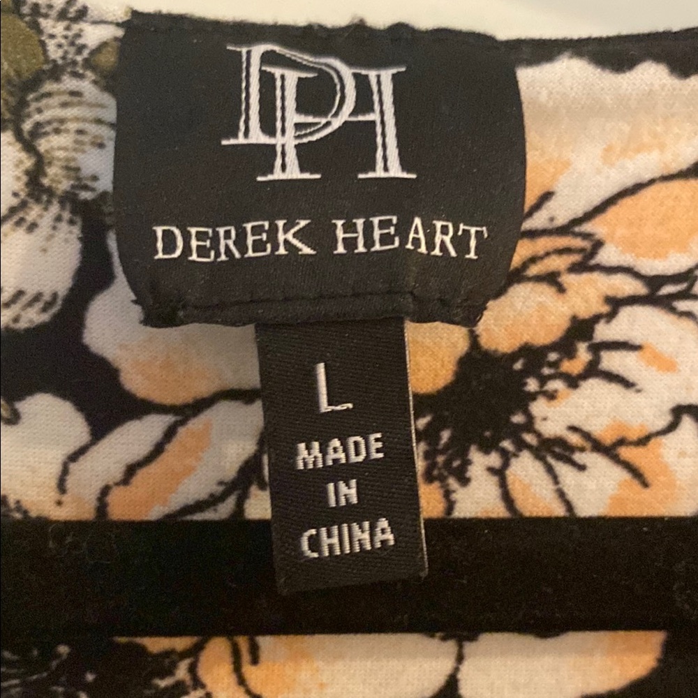Derek Heart Black Floral Long Sleeve Dress - Picture 2 of 6